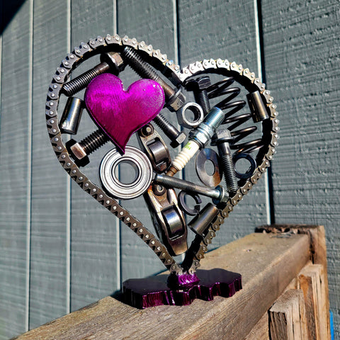 Purple Spare Parts Heart