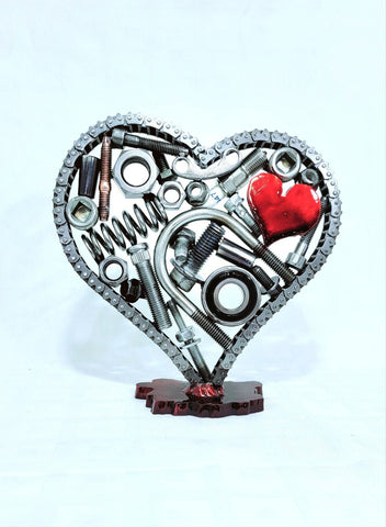 Red Spare Parts Heart